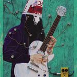 郑维 吉他手-1  综合材料   85×65cm  2011