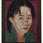 郑维 死去的摇滚乐手-黄家驹  木刻和综合材料  44×36cm