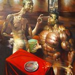 对峙 布面油画 161x130cm 1997 6