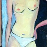 王晓璐 女人体之一 布面油画 100x90cm 2004