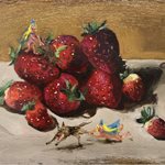 Little Blue Riding Hood(Scene Two), oil on wood, 12x18cm, 2020